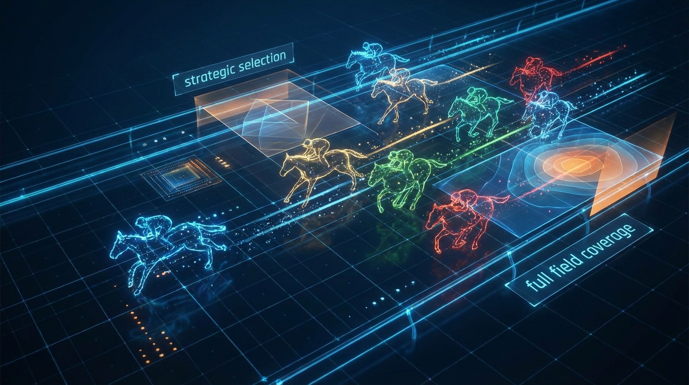 Visualisation du champ total avec tous les chevaux sélectionnés